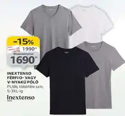 Auchan Inextenso férfi o- vagy v-nyakú póló ajánlat