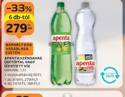 Auchan Apenta Szénsavas Üdítőital vagy Ízesített Víz ajánlat