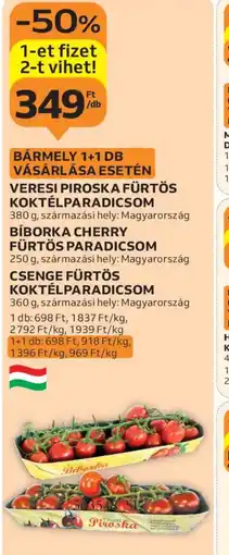 Auchan Veresi Piroska Fürtös Koktélparadicsom ajánlat