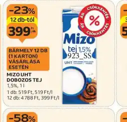 Auchan Mizo UHT dobozos tej ajánlat