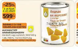 Auchan Auchan Tipp Ananászkonzerv ajánlat