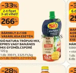 Auchan Si Natura Trpusi Mix, Epres vagy Banános Mix Gyümölcspüré ajánlat