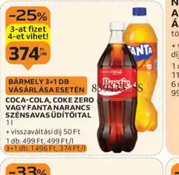 Auchan Coca-Cola, Coke Zero vagy Fanta narancs szénsavas üdítőital ajánlat