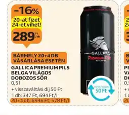 Auchan Gallica Premium Pils Belga Világos Dobozos Sör ajánlat