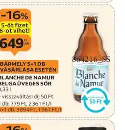Auchan Blanche de Namur Belga Üveges Sör ajánlat