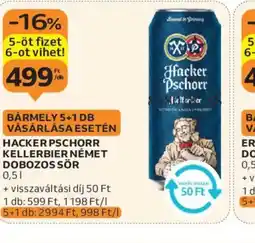 Auchan Hacker Pschorr Kellerbier Német Dobozos Sör ajánlat