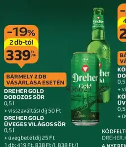 Auchan Dreher Gold ajánlat