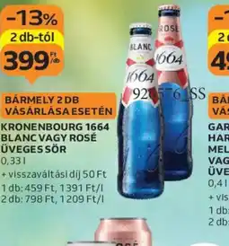 Auchan Kronenbourg 1664 Blanc vagy Rosé üveges sör ajánlat