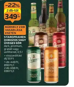 Auchan Staropramen dobozos vagy üveges sör ajánlat