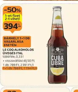 Auchan Le Coq Alkoholos Üveges Ital ajánlat
