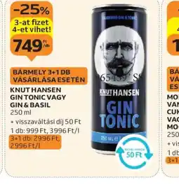 Auchan Knut Hansen Gin Tonic vagy Gin VANÍLIA, KARAMELL, CUKORMENTES VANÍLIA Basil ajánlat