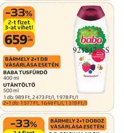 Auchan Baba Tusfürdő ajánlat
