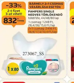 Auchan Pampers Single Nedves Törlőkendő ajánlat