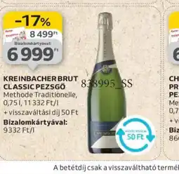 Auchan Kreinbacher Brut Classic Pezsgő ajánlat