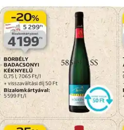 Auchan Borbély Badacsonyi Kéknyelű ajánlat