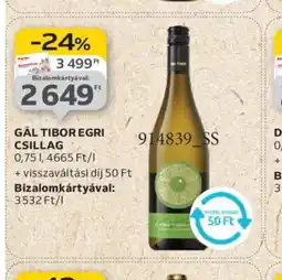 Auchan Gál Tibor Egri Csillag ajánlat