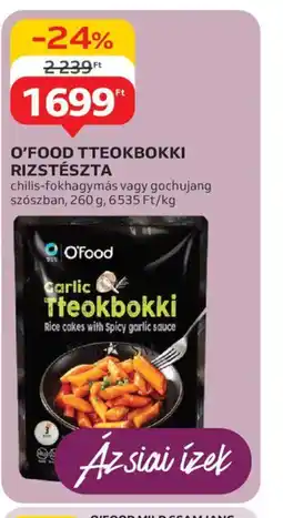 Auchan O'Food Tteokbokki Rizstészta ajánlat