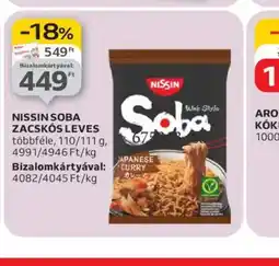 Auchan Nissin Soba Zacsks Leves ajánlat