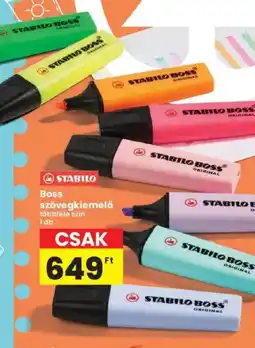 Interspar Boss szövegkiemelő ajánlat