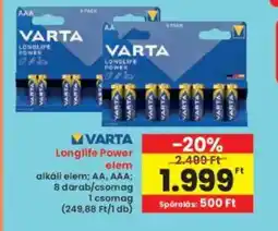 Interspar VARTA Longlife Power elem ajánlat