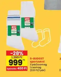 Interspar S-BUDGET Sportzokni ajánlat