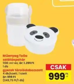 Interspar Műanyag ToGo salátás pohár ajánlat