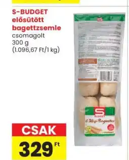 Spar Market S-BUDGET elősütött bagettzsemle ajánlat