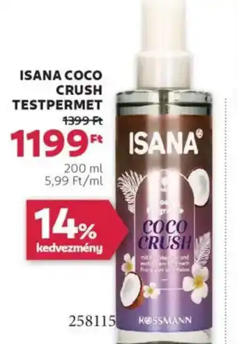 Rossmann Isana Coco Crush testpermet ajánlat