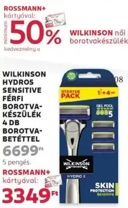 Rossmann Wilkinson Hydros sensitive férfi borotva ajánlat