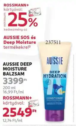 Rossmann Aussie Deep moisture balzsam ajánlat