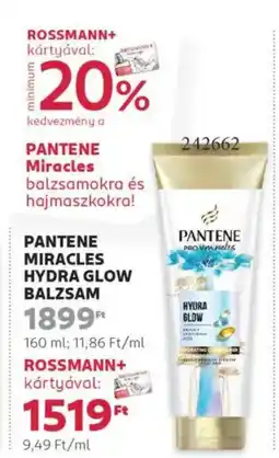 Rossmann Pantene Miracles hydra glow balzsam ajánlat