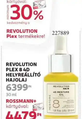 Rossmann Revolution Plex 8 4D Helyreállító hajolaj ajánlat