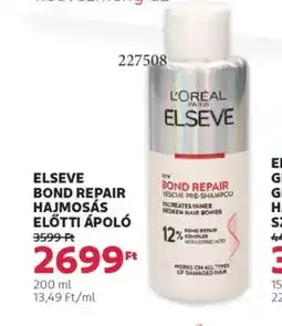 Rossmann Elseve Bond Repair hajmosás előtti ápoló ajánlat