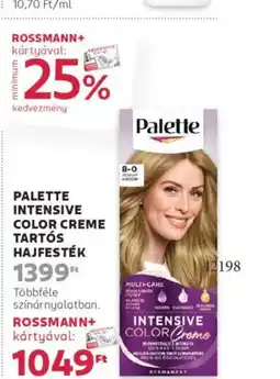 Rossmann Palette Intensive color creme tartós hajfesték ajánlat