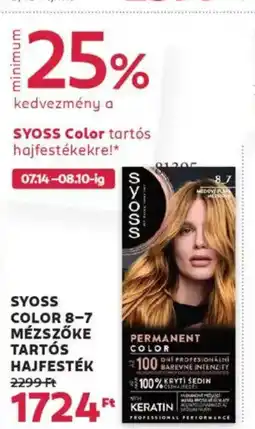 Rossmann Syoss Color 8-7 mézszőke tartós ajánlat