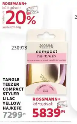 Rossmann Tangle Teezer Compact styler lilac yellow ajánlat