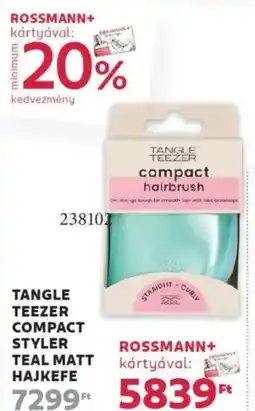 Rossmann Tangle Teezer Compact styler teal matt hajkefe ajánlat