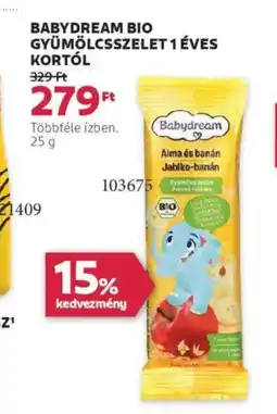 Rossmann Babydream Bio gyümölcsszelet 1 éves ajánlat