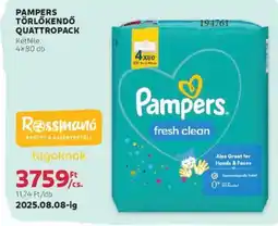 Rossmann Pampers Törlőkendő quattropack ajánlat