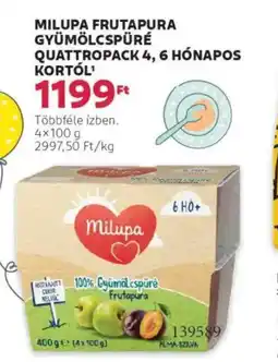 Rossmann Milupa Frutapura gyümölcspüré ajánlat