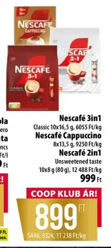 Coop Nescafé 3in1 Classic ajánlat
