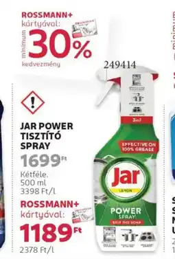 Rossmann Jar Power tisztító spray ajánlat