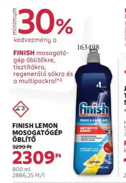 Rossmann Finish Lemon mosogatógép öblítő ajánlat