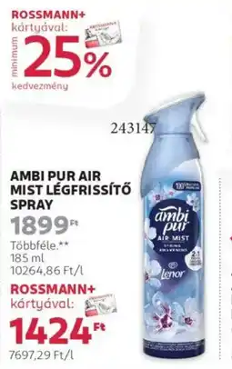 Rossmann Ambi Pur Air mist légfrissítő spray ajánlat