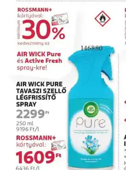 Rossmann Air Wick Pure tavaszi szellő légfrissítő spray ajánlat