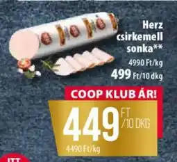 Coop Herz csirkemell sonka ajánlat