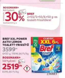 Rossmann Bref XXL Power aktiv lemon toalett-frissítő ajánlat