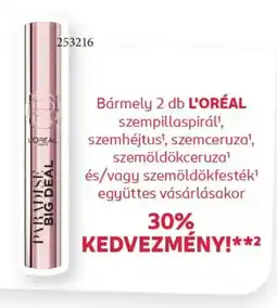Rossmann Bármely 2 db L'ORÉAL szempillaspirál' ajánlat