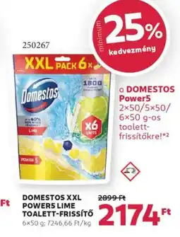 Rossmann Domestos XXL Powers lime toalett-frissítő ajánlat