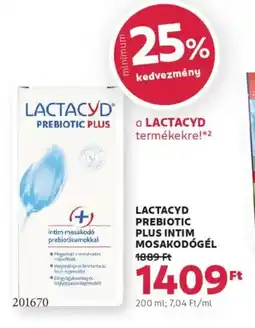 Rossmann Lactacyd Prebiotic Plus intim mosakodógél ajánlat